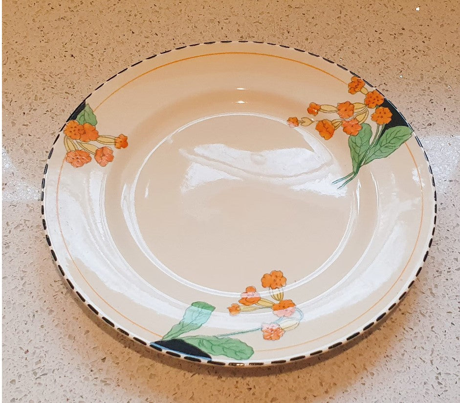 Art Deco Plates, Burleigh ware, Meadowland, 10 Inch Dinner Plate, Very Good Condition, Made in England