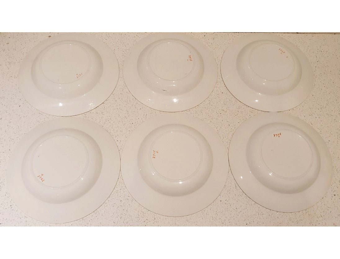 Art Deco Black and White Shallow Bowls, Bowl Plates, Pasta Bowls, Large 9 Inch, Excellent Condition