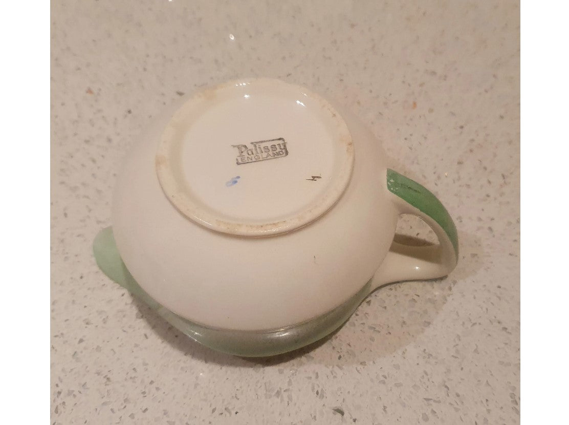 Art Deco Jug, Gravy Boat, Art Deco Dinner Service, Palissy, Royal Worcester Dinner Service, Green and Cream, Art Deco 1930s
