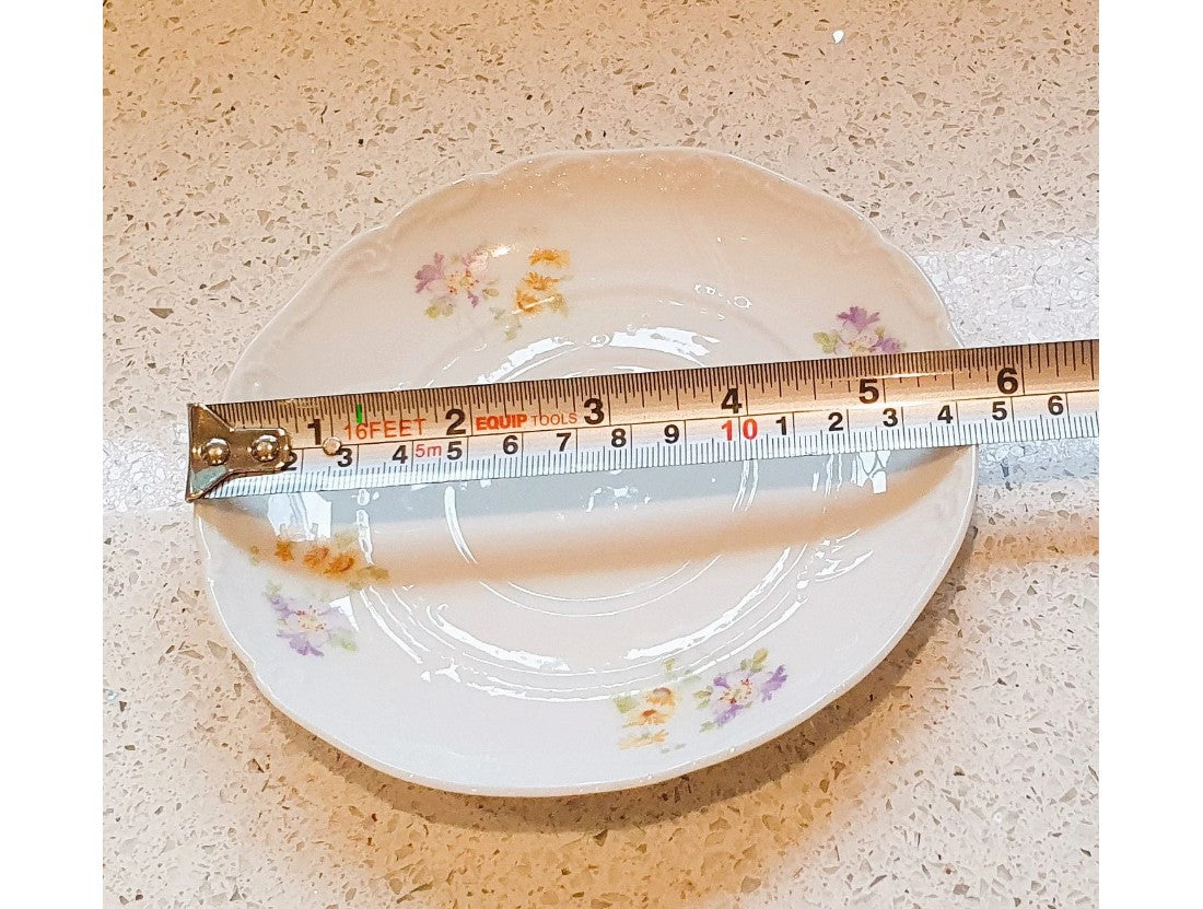 Antique, 1870-1900s, CT, Altwasser Bavaria, Tea Cup Trio, Cup, Saucer and Plate, Vintage, German, Chintz, White, Gold, Gilt Edged,