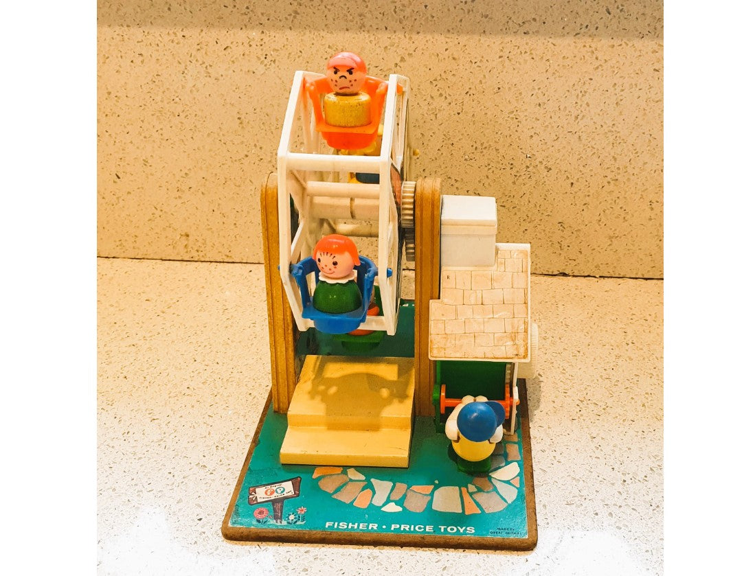 Fisher-Price Little People Ferris Wheel, 60s Fisher Price Little People, Fisher Price Wooden little People, 60s Fisher Price Ferris Wheel, USA