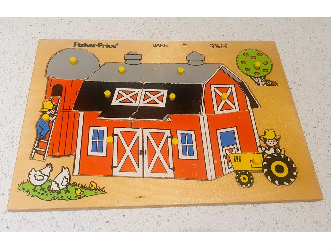 Vintage Fisher Price Little People Ferris Wheel #969 1966, Première version, Bon état - Wooden People - RARE - Grande-Bretagne