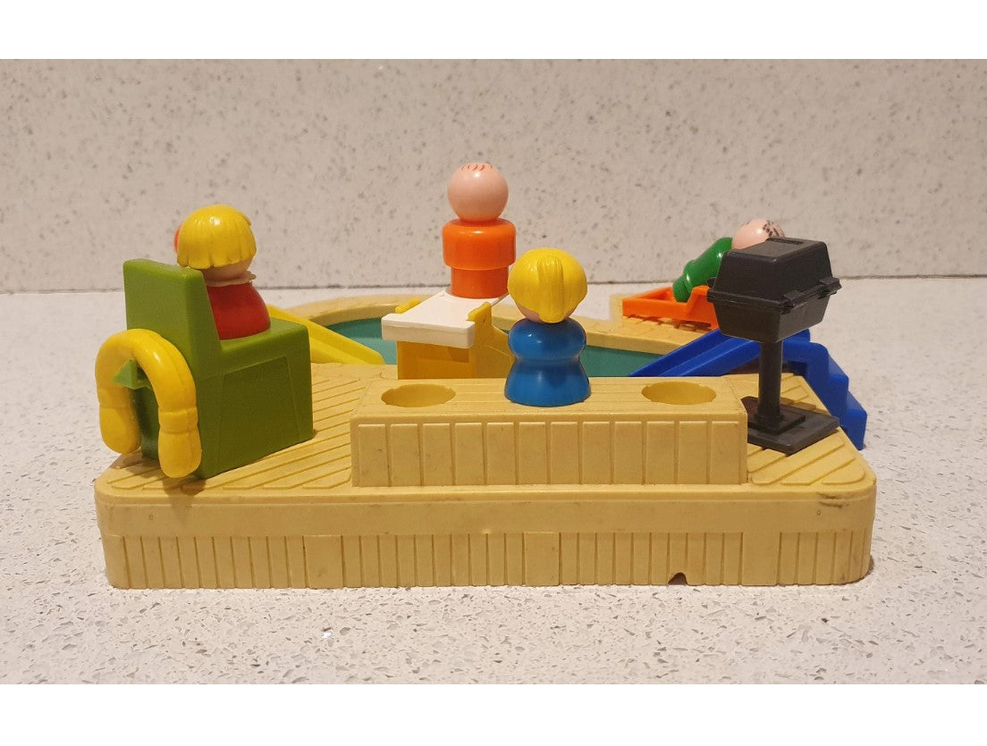 Fisher-Price Little People Swimming Pool, Fisher Price Little People Swimming Pool #2526, 80s Fisher Price