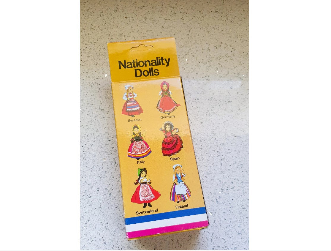 German Nationality costume dolls, small doll, Original packaging, Vintage 70s, 80s - As New, Immaculate
