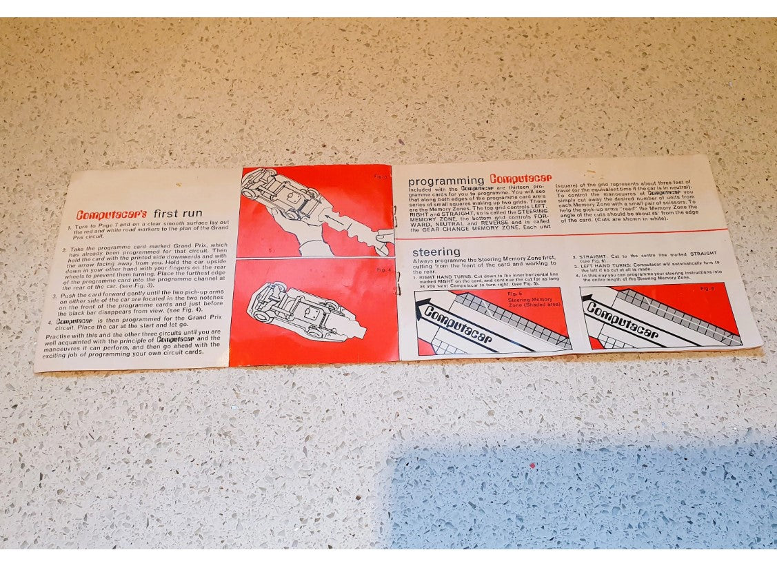 Computacar, Vintage, 1960s, Toy, Boxed, Mettoy, Ford GT, WORKING, COMPLETE - Original Packaging, Instructions,