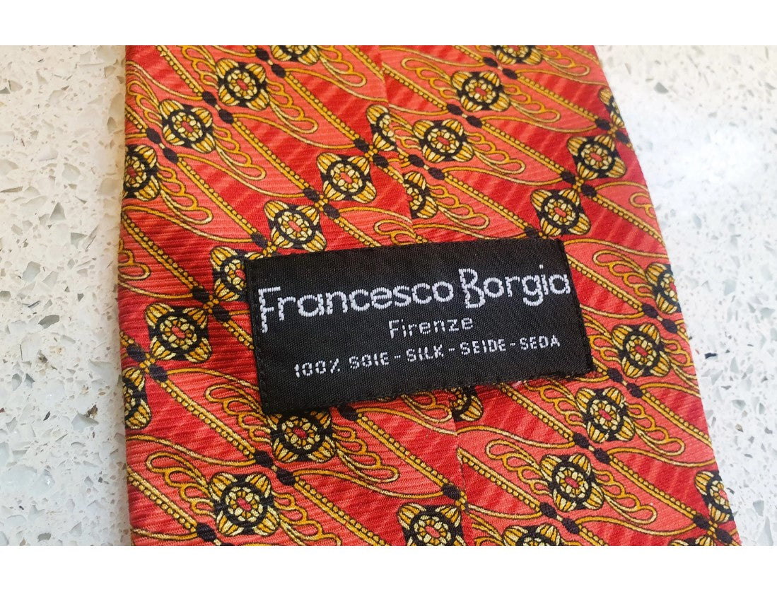 Silk Tie, 100% Silk, As New condition, Francesco Borgia, Firenze