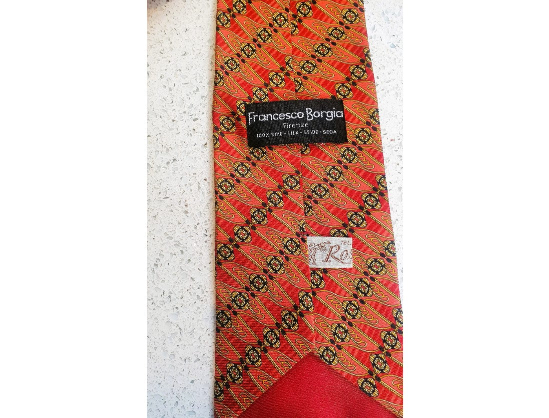 Silk Tie, 100% Silk, As New condition, Francesco Borgia, Firenze
