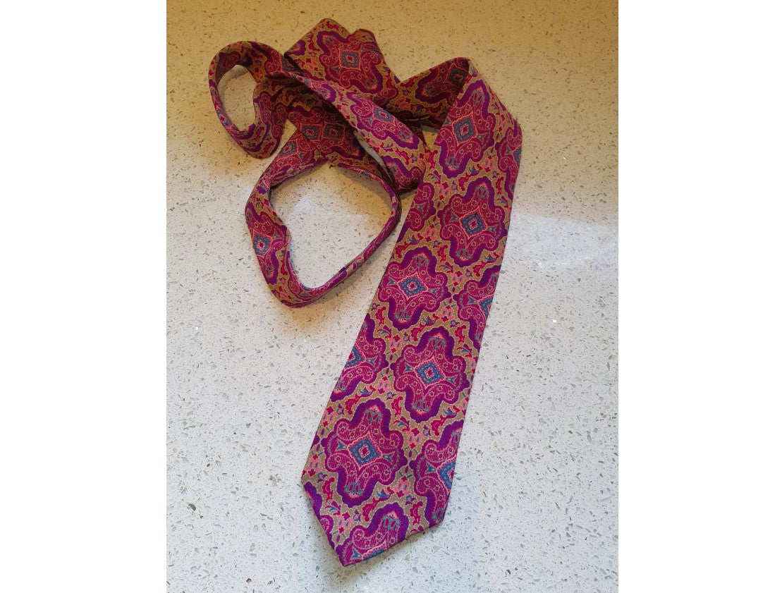 Bevilacqua Tie, Authentic, 100% Silk, Vintage Silk Tie, Made In Italy, Men's Tie