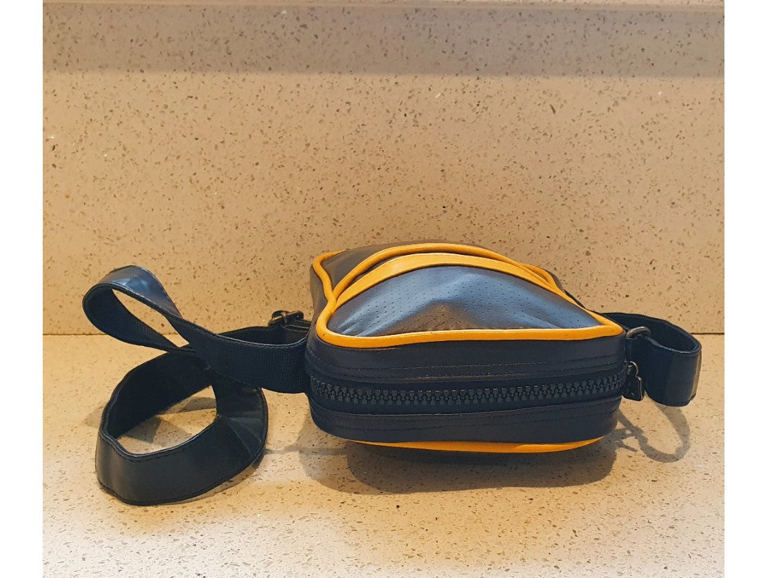 Converse Bag, Vintage Converse Cross Body Bag, Converse shoulder Bag, Blue and Yellow, Very Good Condition