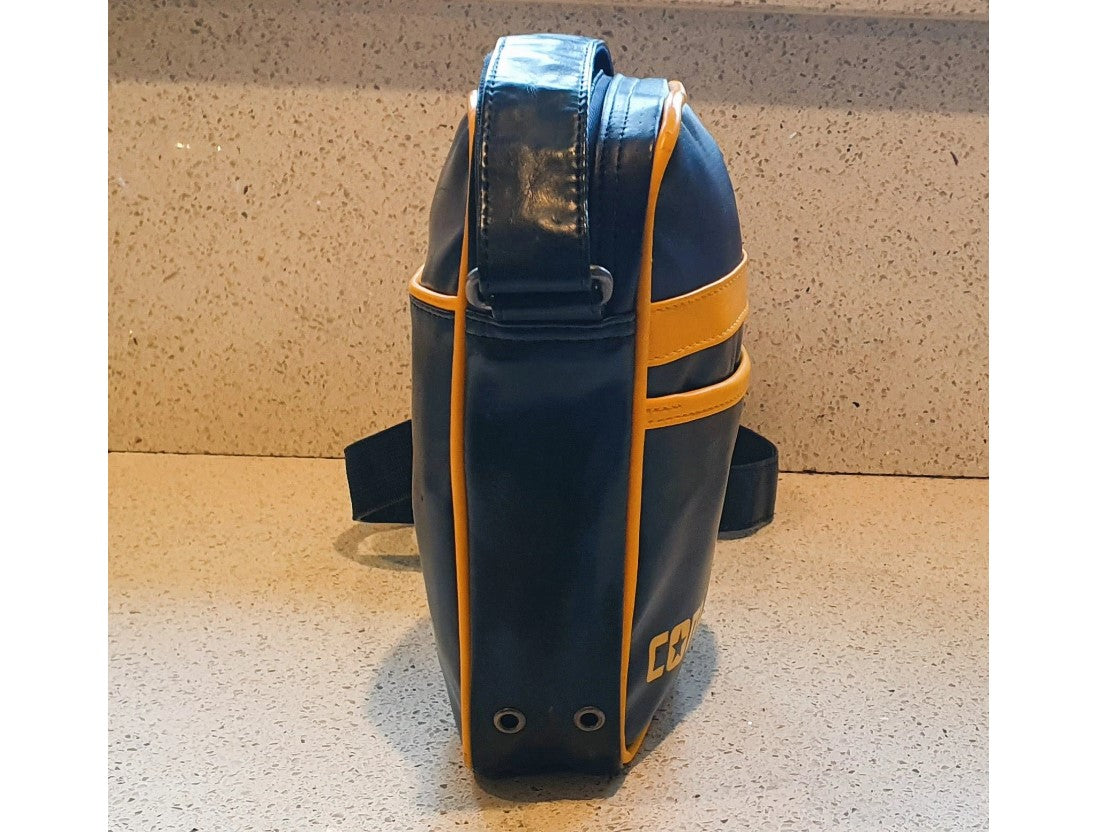 Converse Bag, Vintage Converse Cross Body Bag, Converse shoulder Bag, Blue and Yellow, Very Good Condition