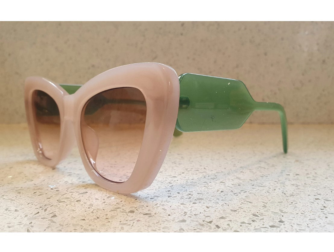 Vintage style, Pink and Green Sunglasses, Retro, Vintage, Pin Up Girl, Quirky, Kitsch, 1950s, Cats Eye style