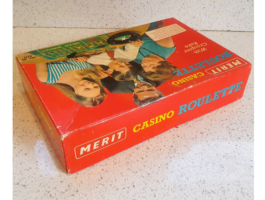 Vintage Merit Casino Roulette Set, Complete, Original Box, Boxed, Roulette Wheel, Vintage, 70s, 80s