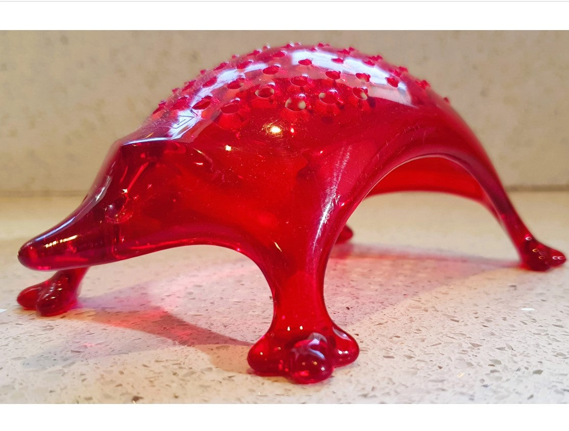 Koziol KASIMIR Hedgehog Acrylic Grater - Transparent Red 6”