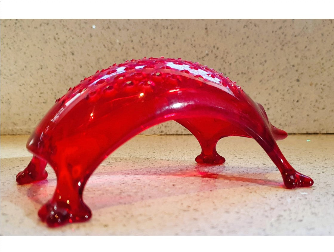 Koziol KASIMIR Hedgehog Acrylic Grater - Transparent Red 6”