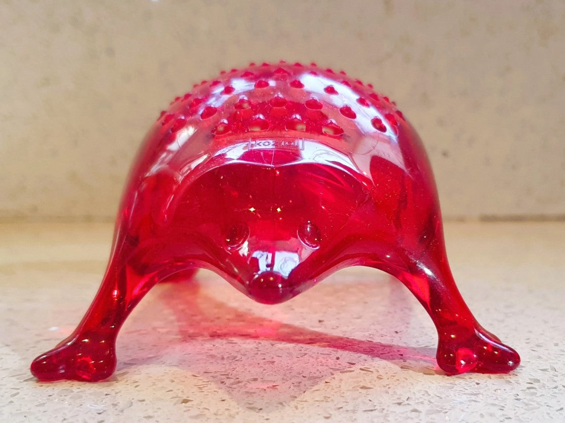 Koziol KASIMIR Hedgehog Acrylic Grater - Transparent Red 6”