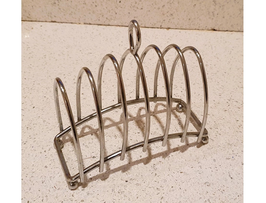 Chrome plated Art Deco Style Toast Rack, Rounded, Simple, Excellent condition