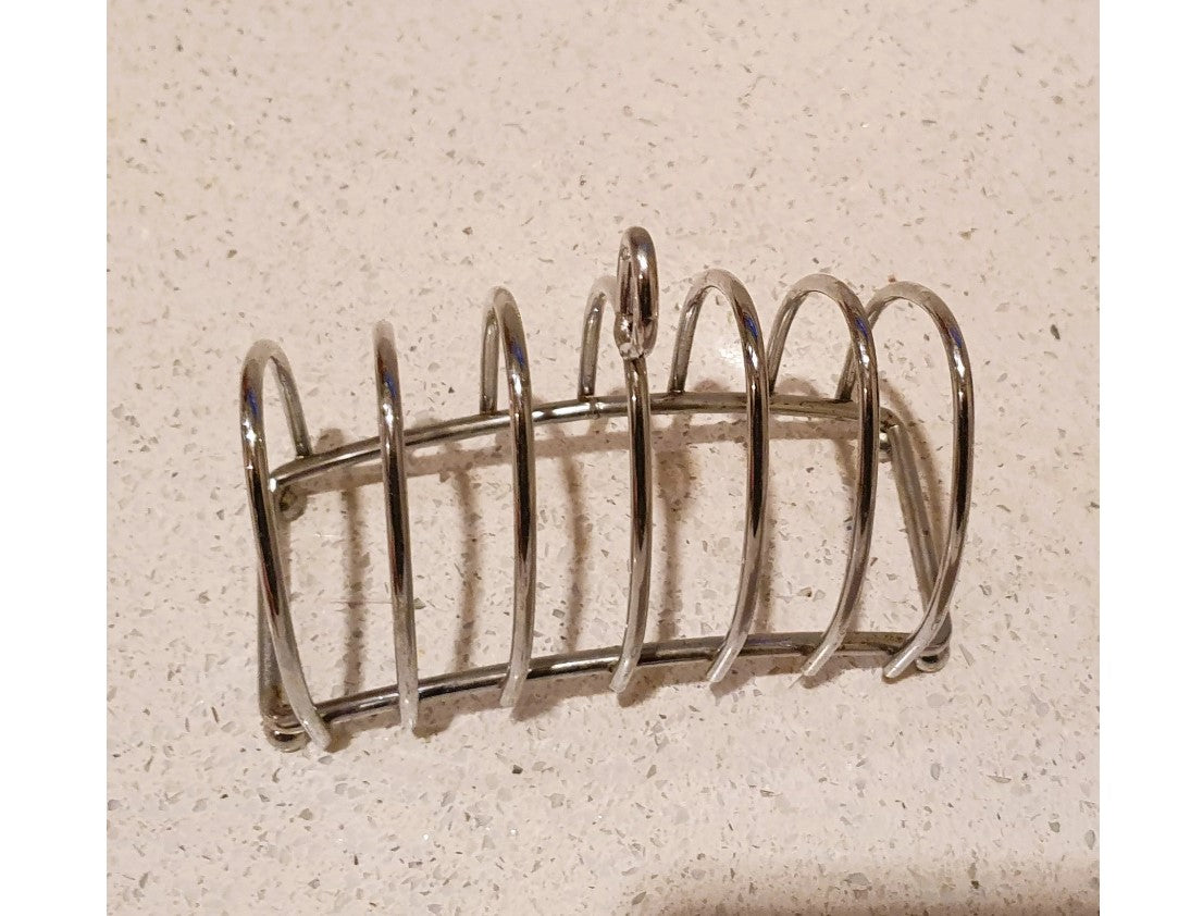 Chrome plated Art Deco Style Toast Rack, Rounded, Simple, Excellent condition