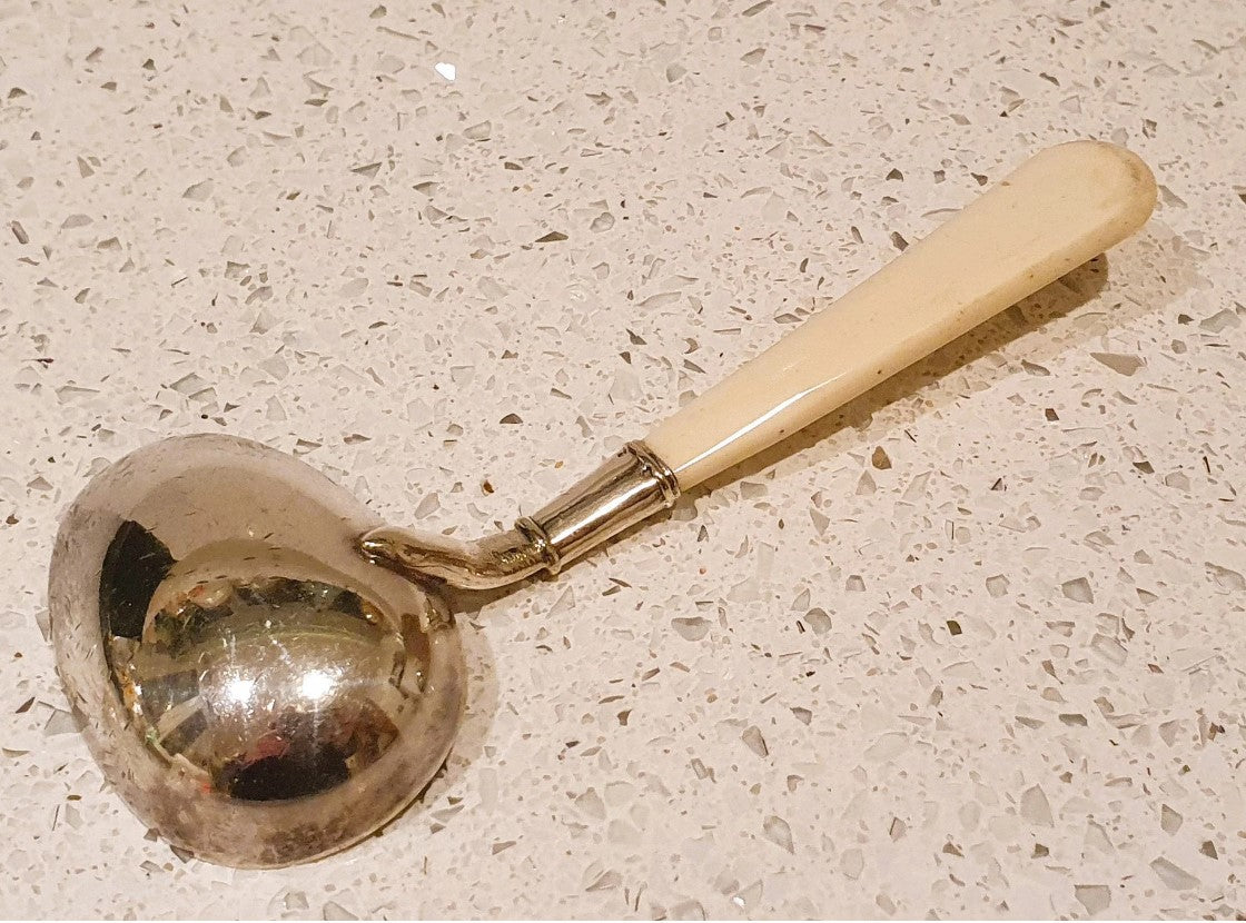 Vintage Silver Plated, ESPN, Small, ivory Handled, child's utensils, children's cutlery, RARE