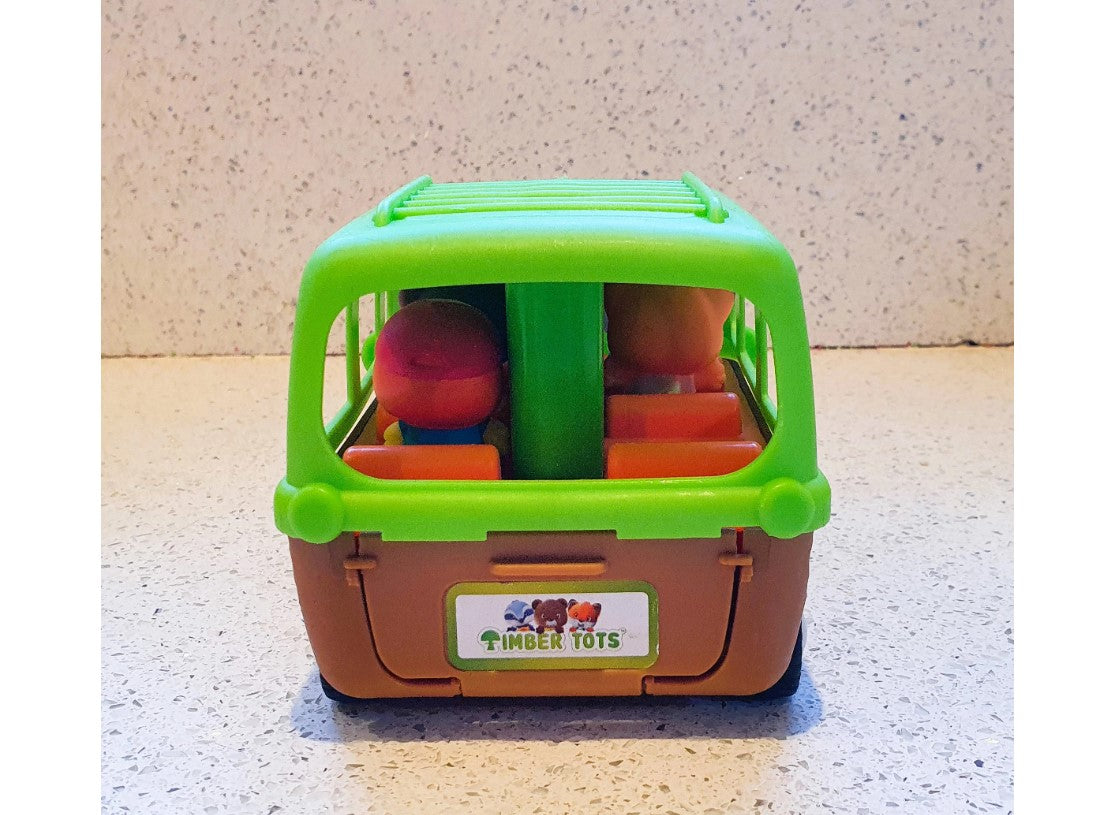 Timber Tots, Pop Up Adventure Play Bus, Bears, with Characters, Very Good condition
