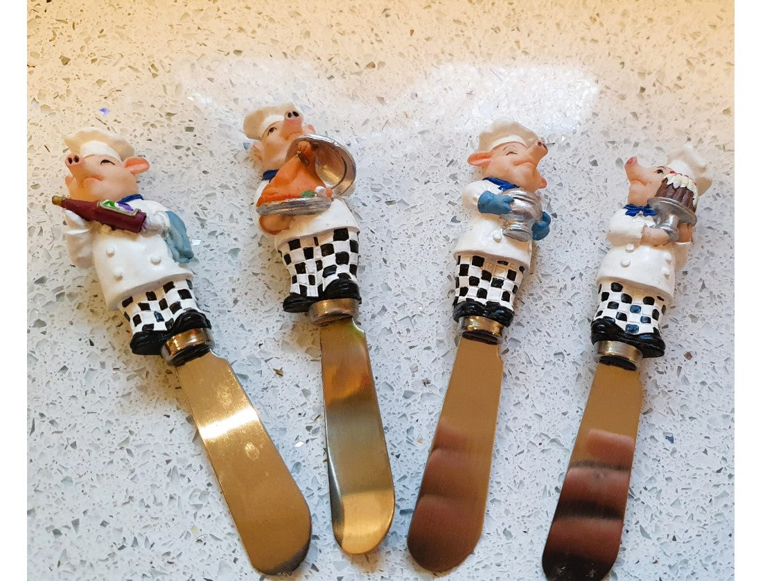 Butter Spreader, Pig Chef Butter Spreader, Salad, Boston Warehouse, cheese board, charcuterie Board, Novelty, Quirky, Kitsch, Picnic