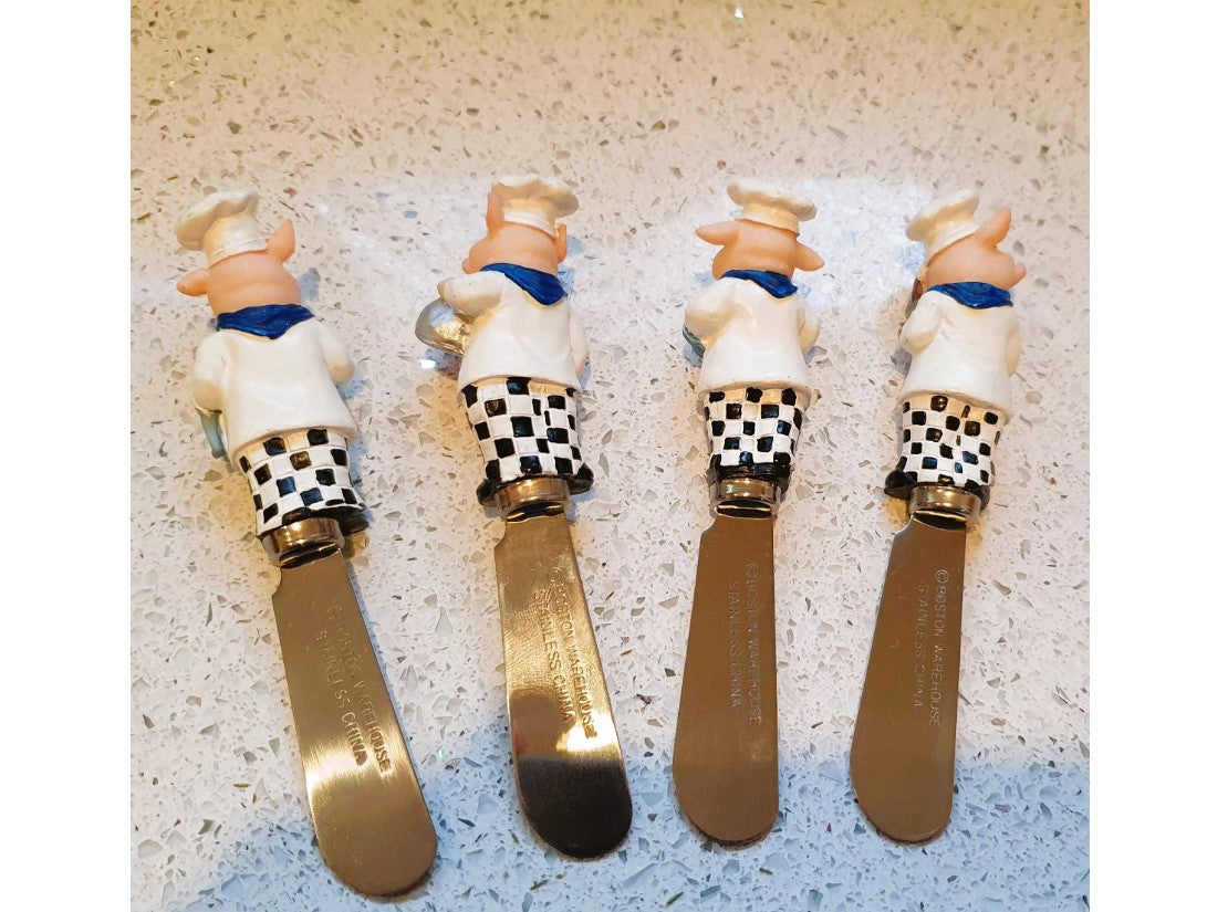 Butter Spreader, Pig Chef Butter Spreader, Salad, Boston Warehouse, cheese board, charcuterie Board, Novelty, Quirky, Kitsch, Picnic