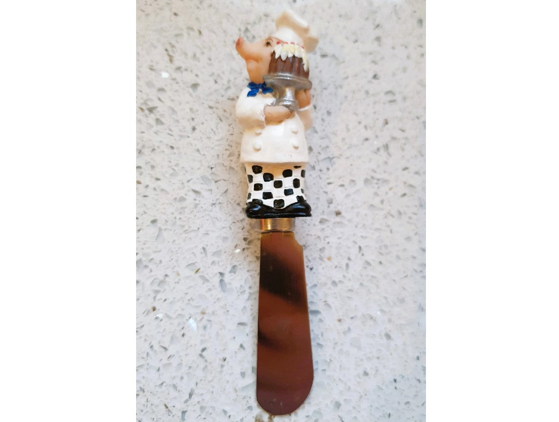 Butter Spreader, Pig Chef Butter Spreader, Salad, Boston Warehouse, cheese board, charcuterie Board, Novelty, Quirky, Kitsch, Picnic