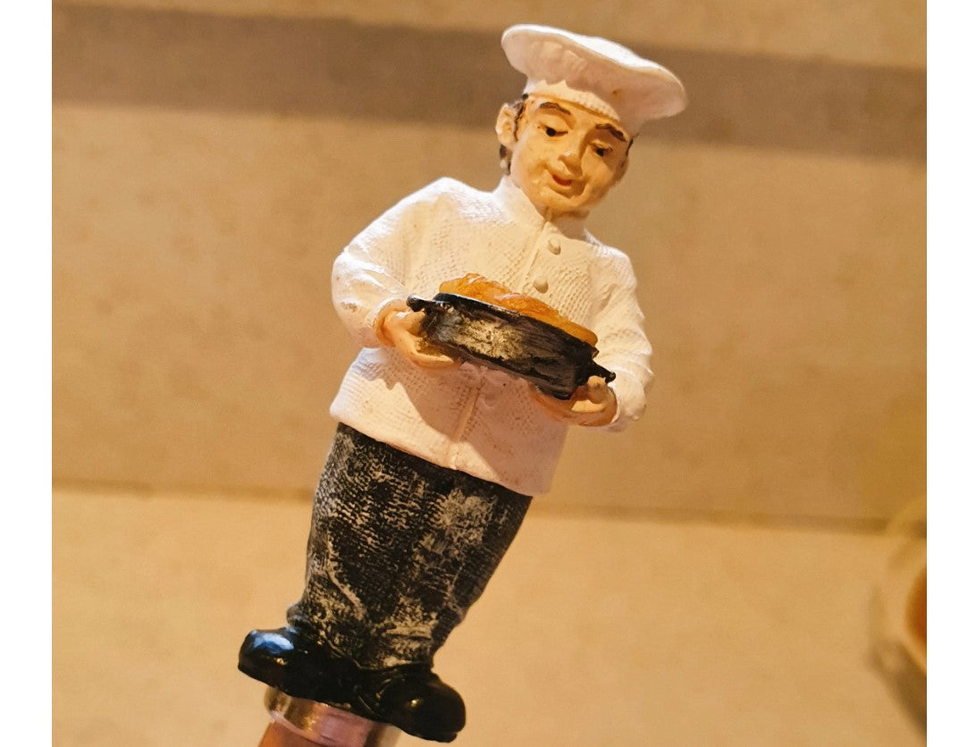 Butter Spreader, Chef with Pie, Chef, Boston Warehouse, cheese board, charcuterie Board, Novelty, Quirky, Kitsch, Picnic