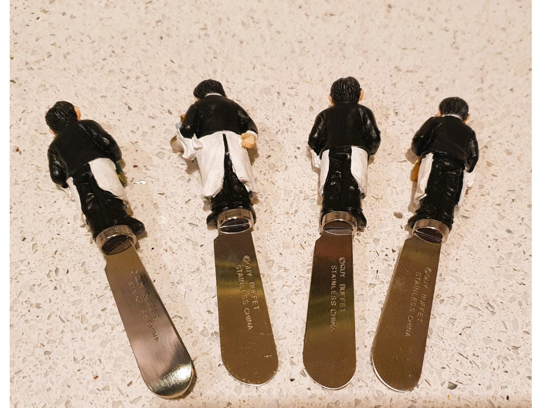 Butter Spreader, GUY BUFFET, Rose in Mouth Waiter, Jam Spreaders, cheese board, charcuterie Board, Novelty, Quirky, Kitsch, Picnic