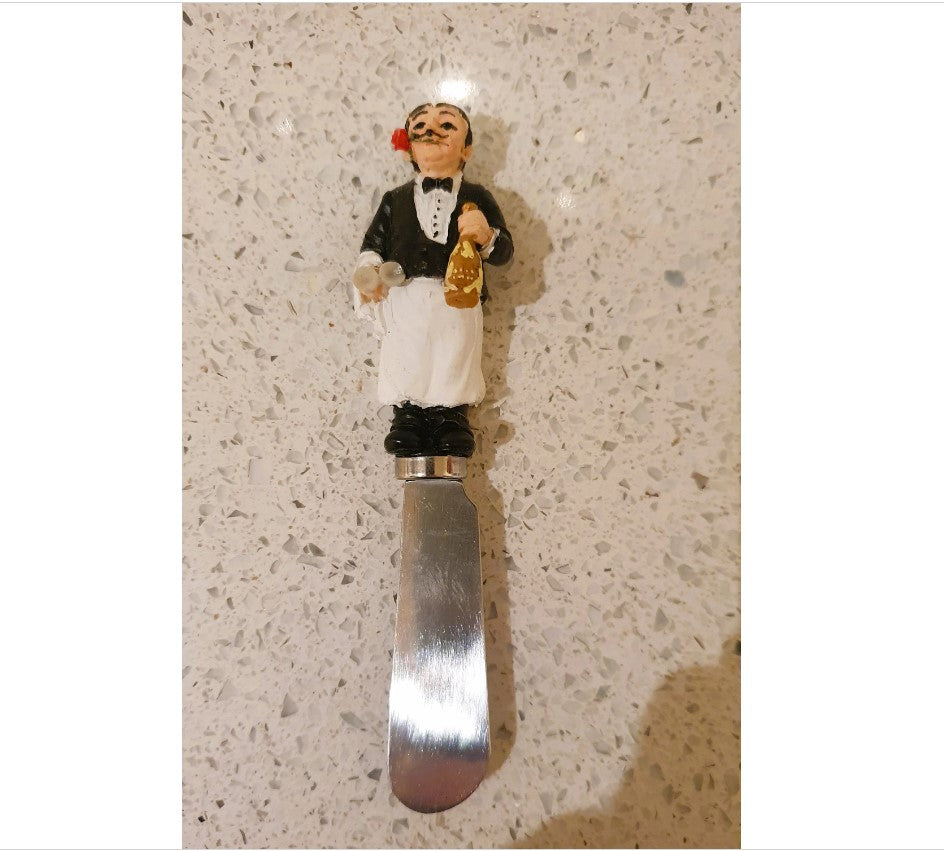 Butter Spreader, GUY BUFFET, Rose in Mouth Waiter, Jam Spreaders, cheese board, charcuterie Board, Novelty, Quirky, Kitsch, Picnic