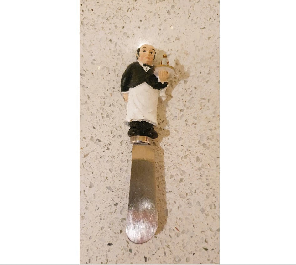 Butter Spreader, GUY BUFFET, Tray Left hand, Waiter, Jam Spreaders, cheese board, charcuterie Board, Novelty, Quirky, Kitsch, Picnic