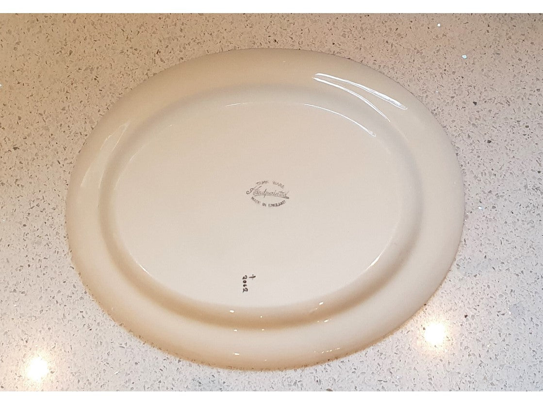 Tams Ware, Hand Painted, 1930s, Serving Platter, 1930's, Original, English Earthenware, 12 Inch