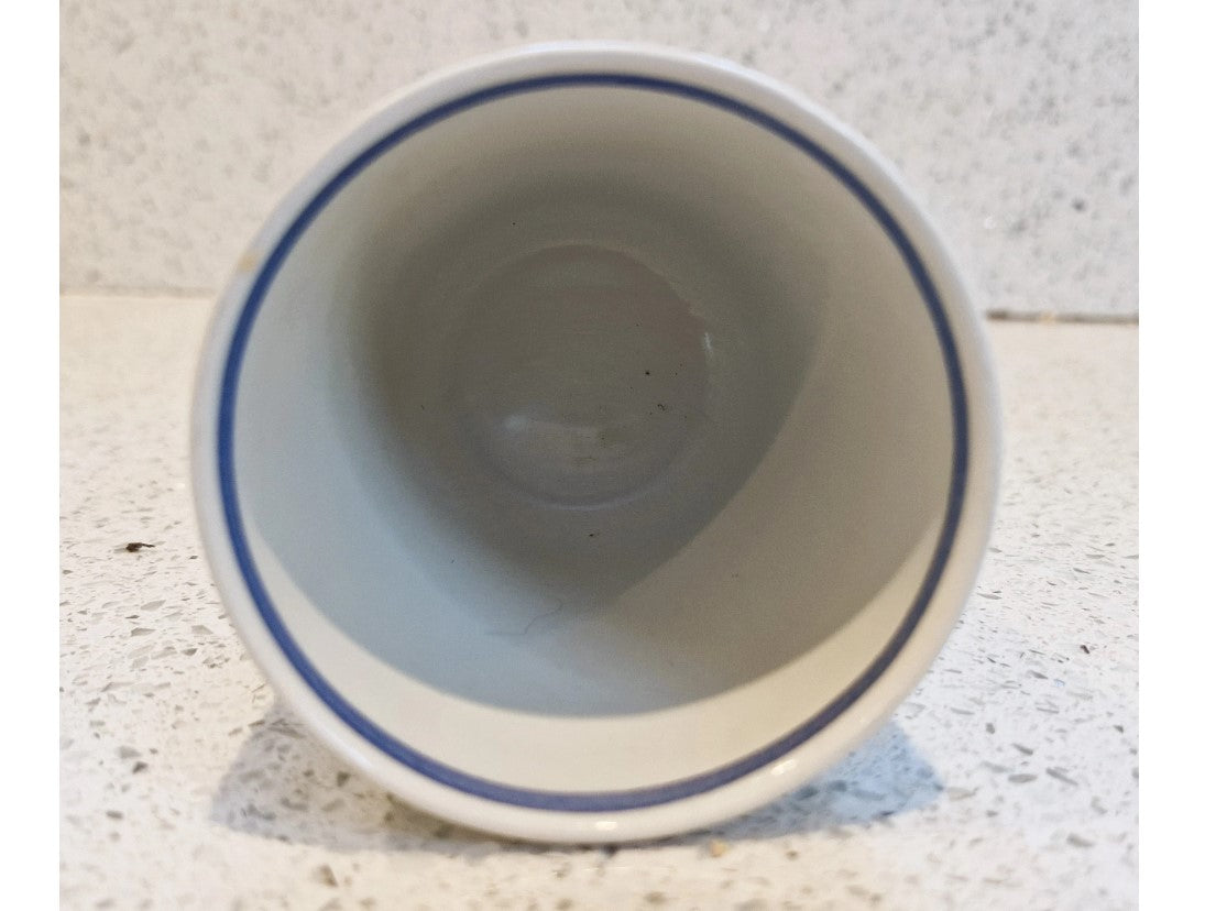 Blue, White Delft Blauw, Royal G Walcheren, Small Beaker or pot - Handpainted, Unicum no. 6/3, Dutch, Holland, Netherlands