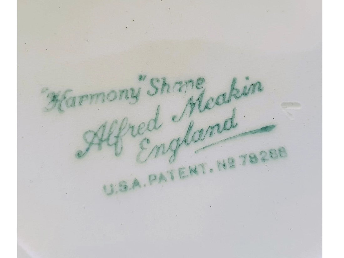 Meakin, Art Deco Bowl, Harmony, Harmony Dinner Service, Cream, Blue, orange, Yellow, Floral, Made in England, Meakin, Tureen, No lid