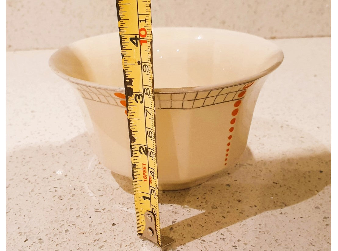 Art Deco Konny Kraft Hand painted Fine china Bowl, 5.5 Inches, orange Spot