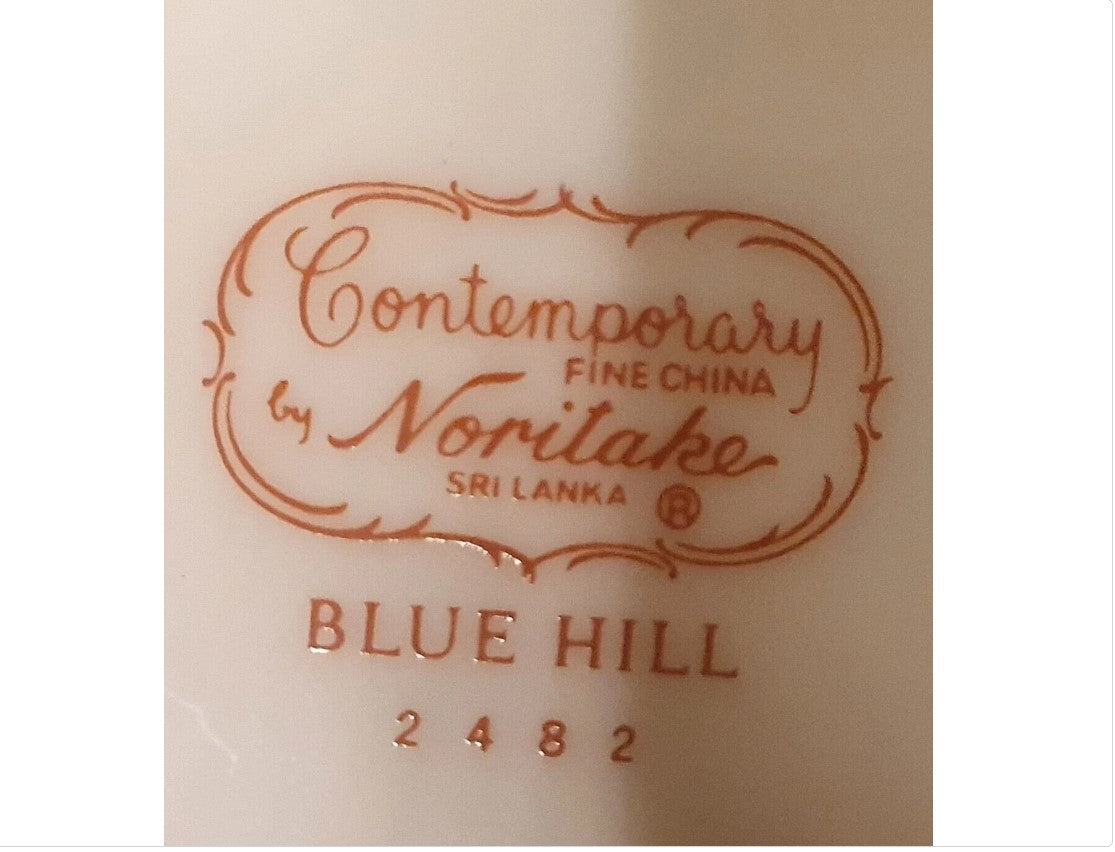 Noritake, Blue Hil, Fine China, pattern 2482 - Tea Cups and Saucers - Price is for ONE cup and Saucer, Replacement China