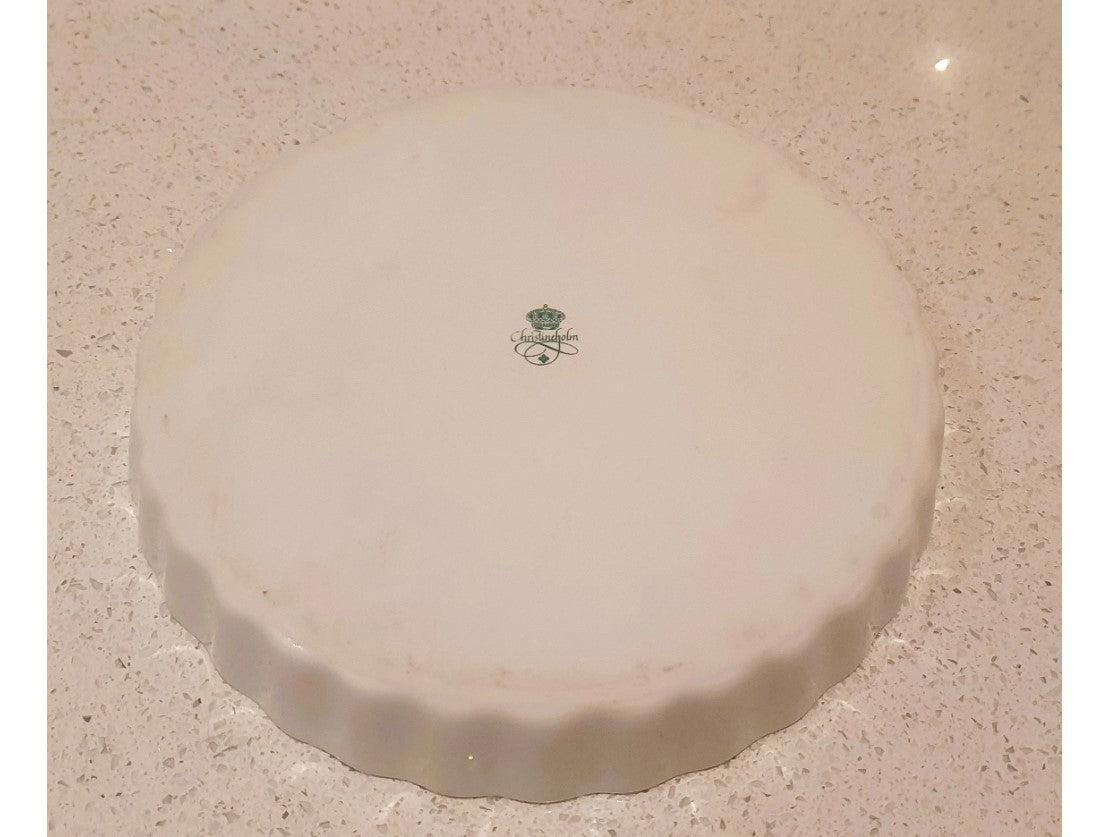 Christineholm, Rose pattern, quiche dish, Pie Dish, Shallow, Oven to table, flan dish, cookware, 9.5 Inches, Kitchenalia