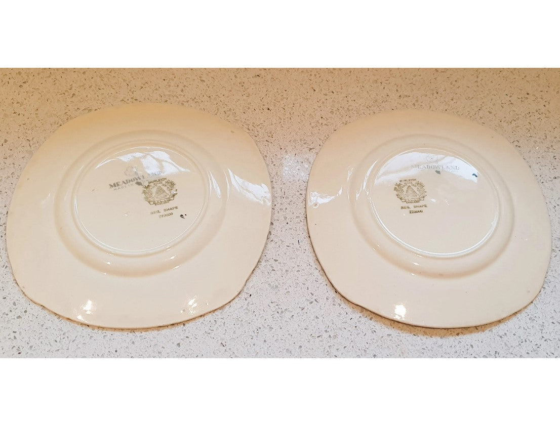 Art Deco Plates, Burleigh ware, Meadowland, 7.5 Inch Plate, Very Good Condition, Made in England, Price is for one Plate