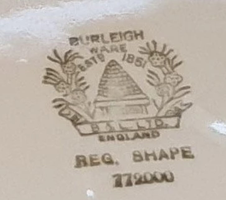 Art Deco Plates, Burleigh ware, Meadowland, 7.5 Inch Plate, Very Good Condition, Made in England, Price is for one Plate