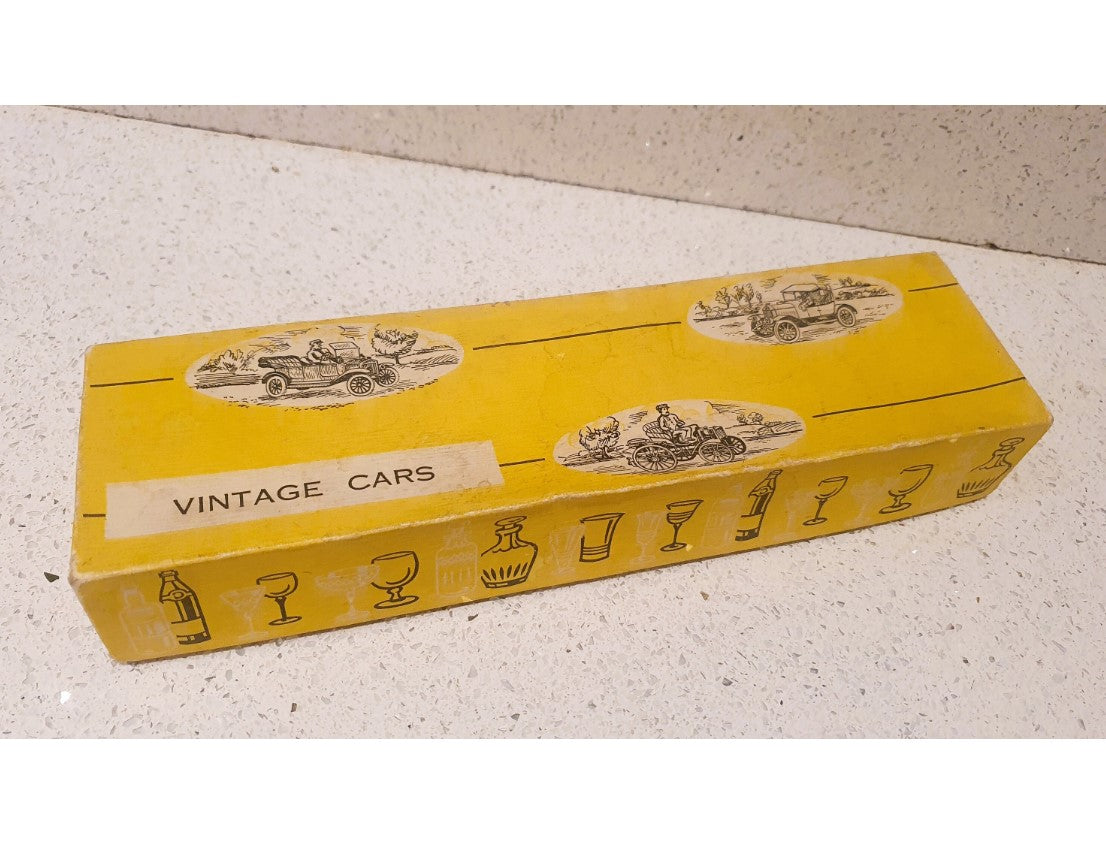 Mid century, Vintage Glasses, Vintage Shorts, Shots Glasses, Immaculate condition, boxed, original vintage packaging