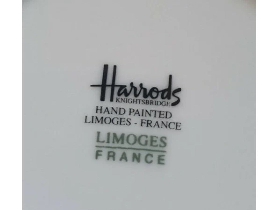 Harrods, Limoges, Sous Le Soleil, Dinner Plates, 30cm, Large Dinner Plates, Charger size, 22kGold, Hand painted