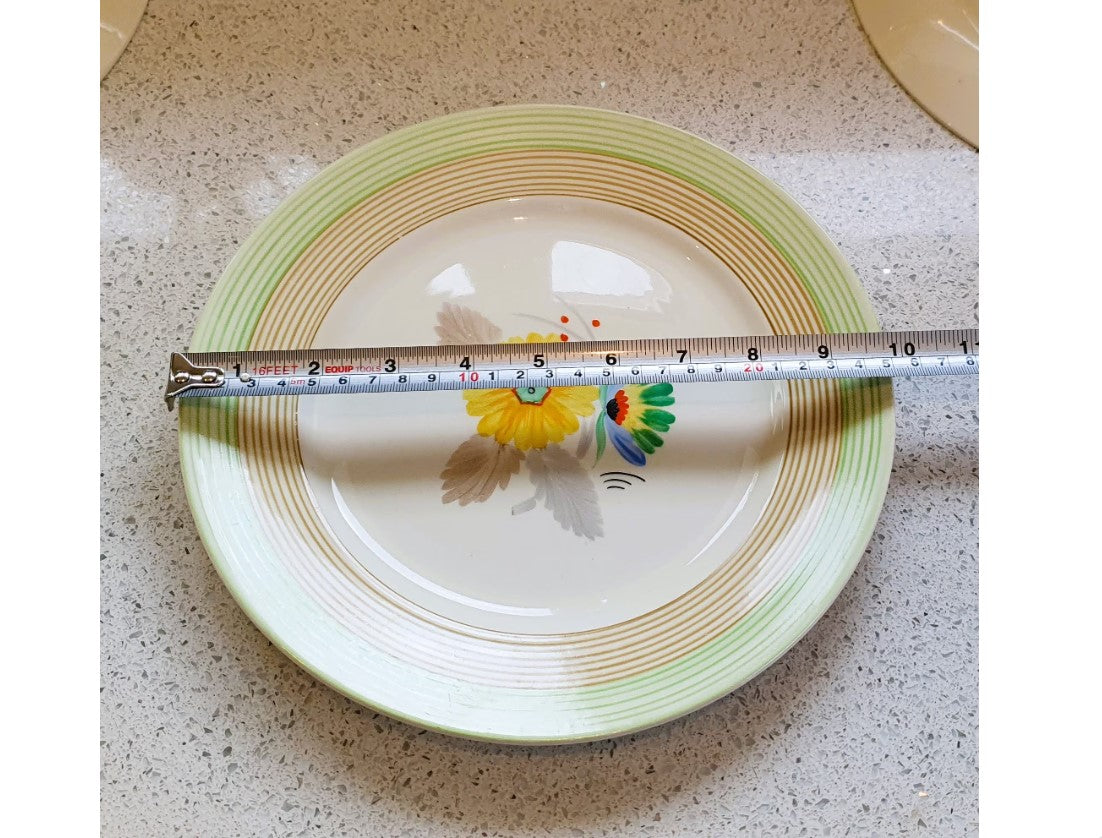 Art Deco, Tams Ware, Dinner Plates, 10 inch, 1930's, Original, English Earthenware
