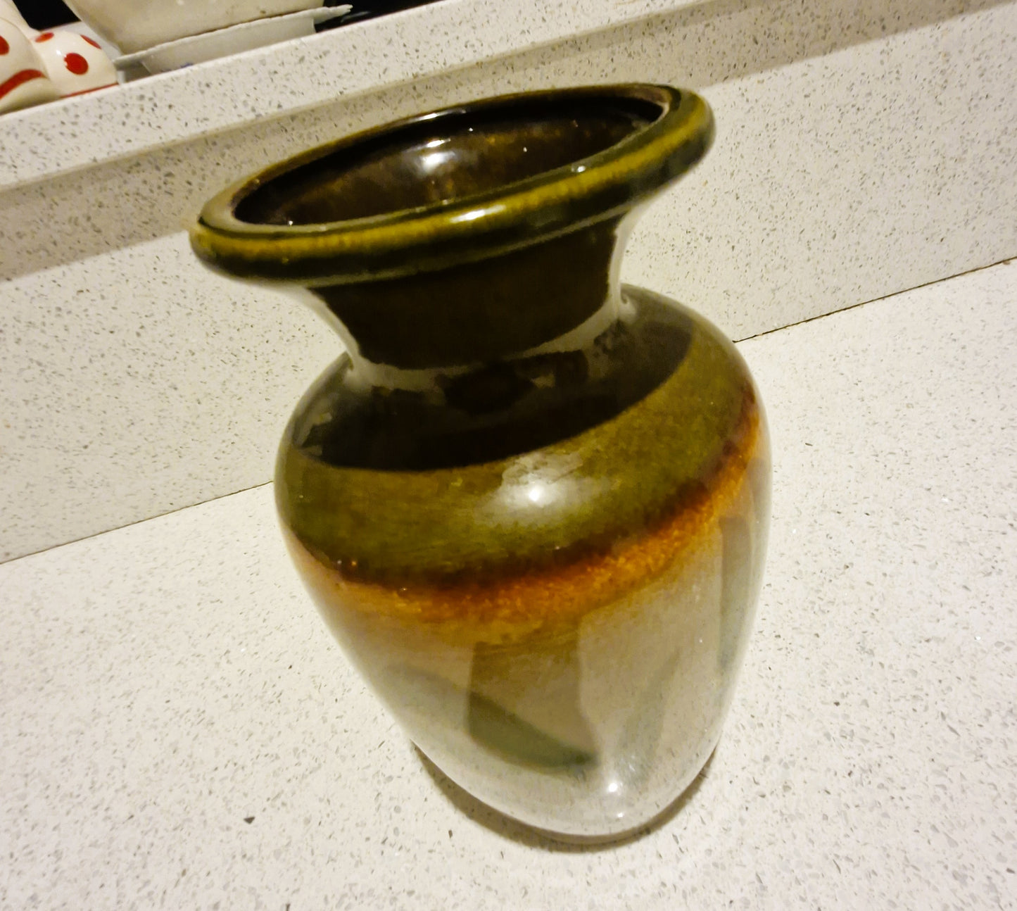 West Germany ceramic vase, West German Ceramic, 202-24, WGP, 60s, Mid century Vase, Browns, Organic