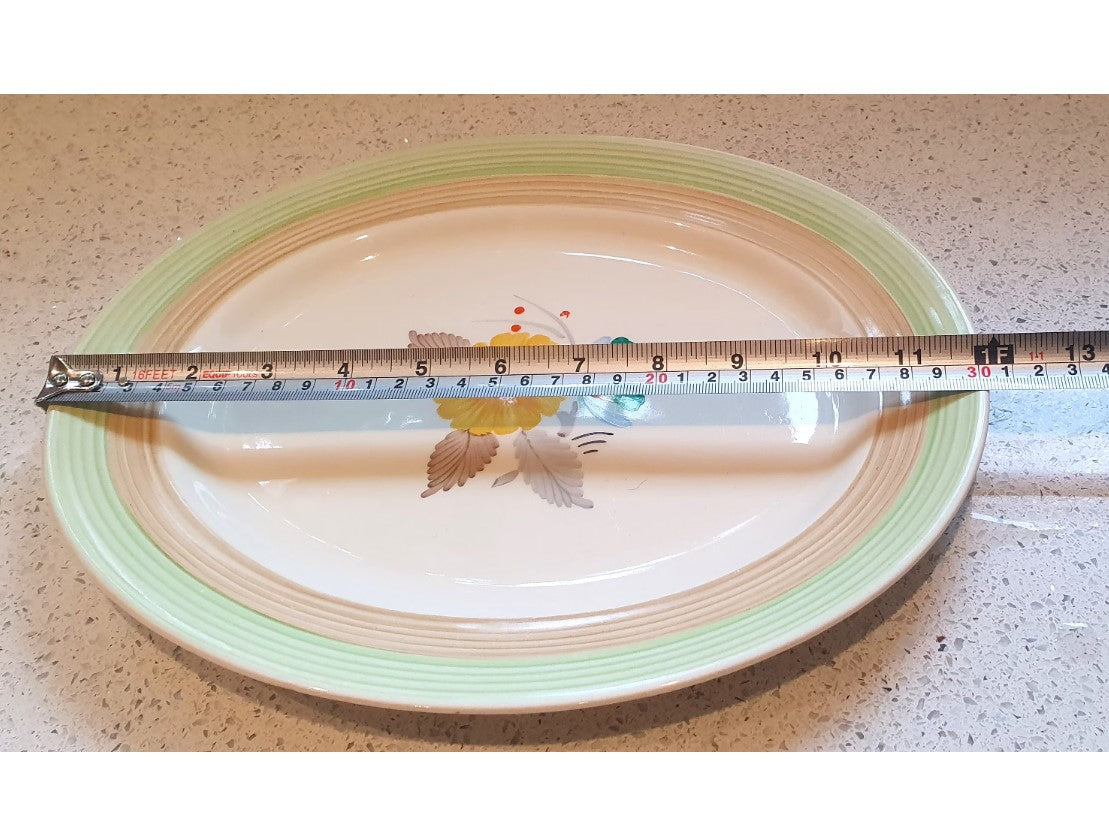 Tams Ware, Hand Painted, 1930s, Serving Platter, 1930's, Original, English Earthenware, 12 Inch