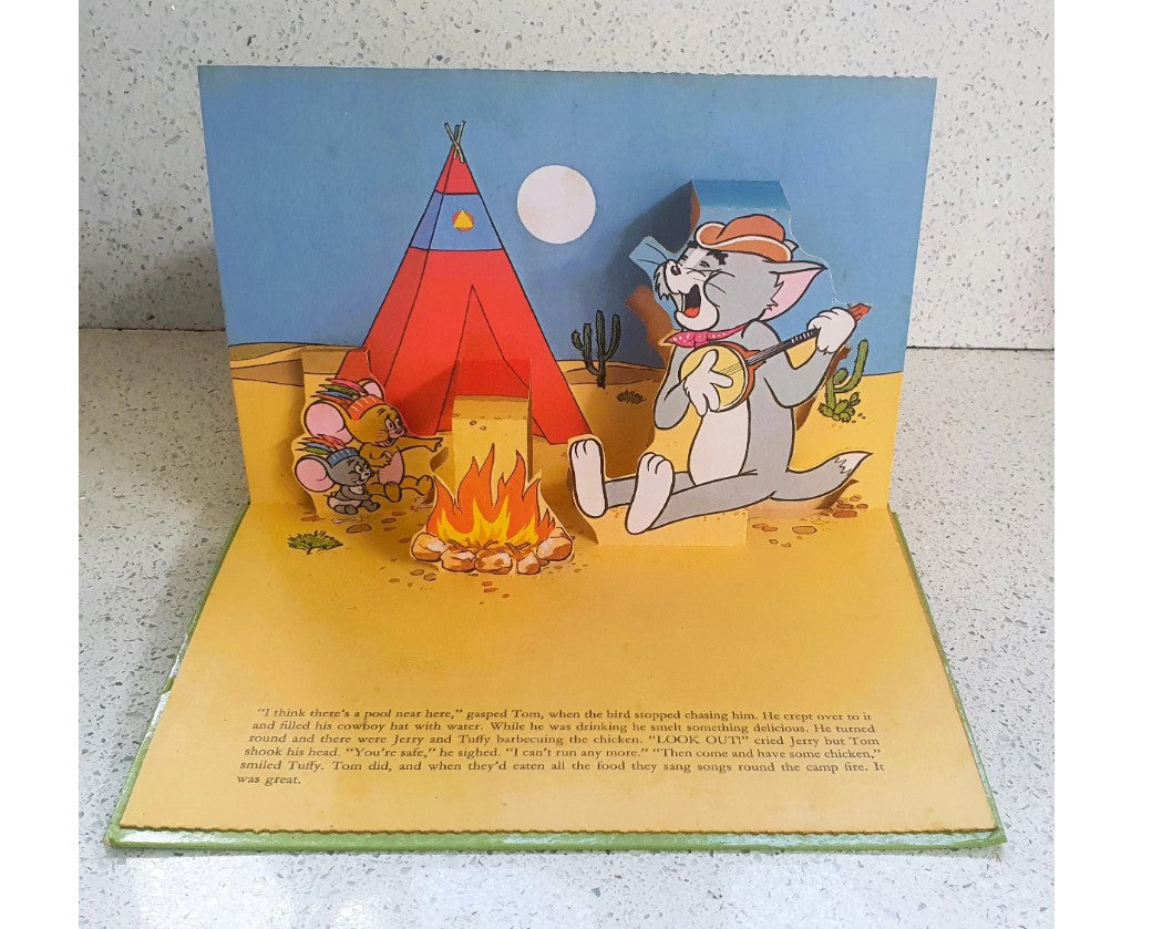 Tom and Jerry, Pop Up book, Vintage Kids books