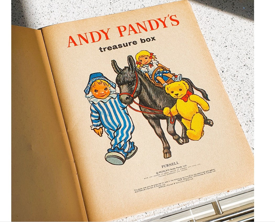 Andy Pandy Annual, Andy Pandy Treasure Box, Book, Vintage Children's Books, English,