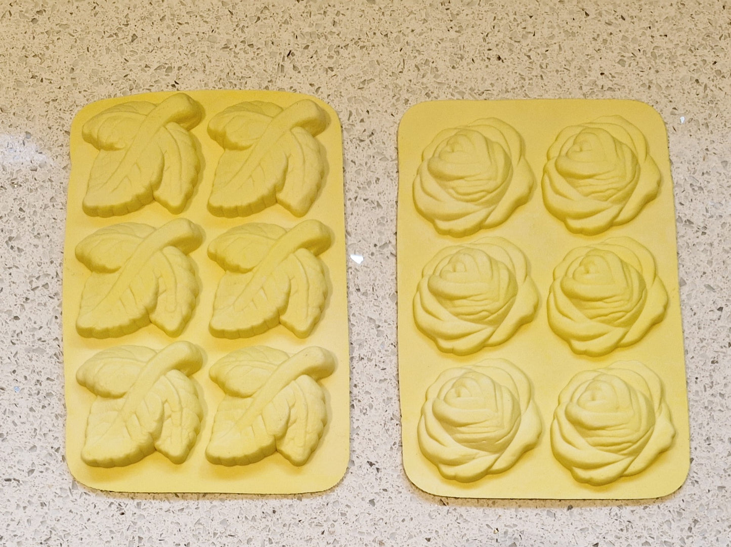 Vintage, Irvinware Butter Molds, Rose, Leaf,