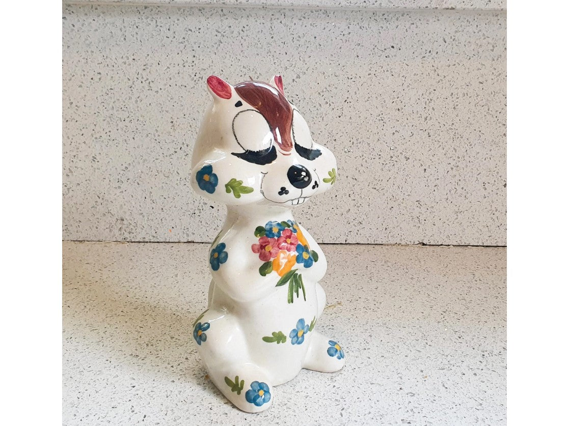 Vintage, Quadrifoglio, Chipmunk, Squirrel, Money Box, Kitsch, Quirky, 60s, piggy bank, Quirky, Vintage,