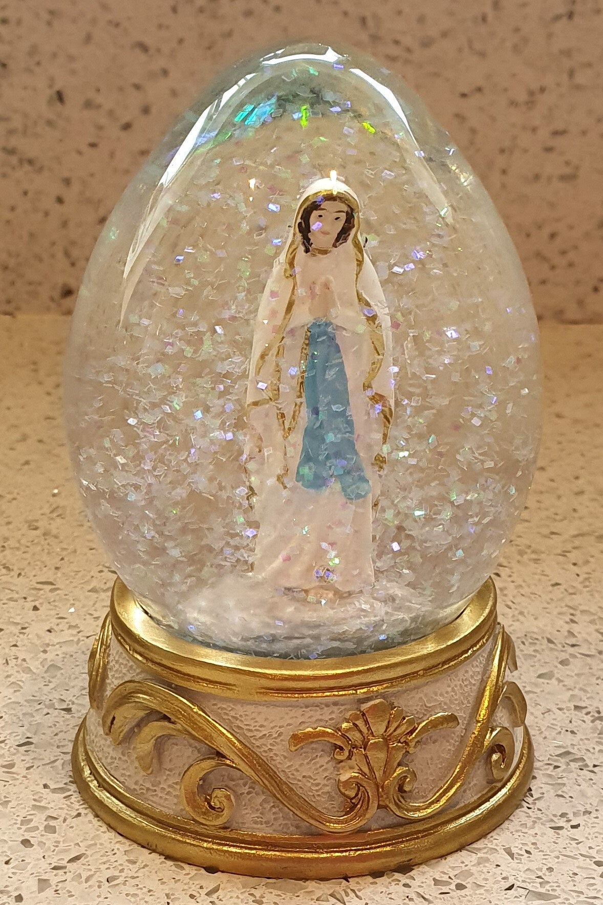 Virgin Mary Snow Globe, Snow globe, Virgin Mary Ornament, Kitch, Quirky, Catholic Ornament
