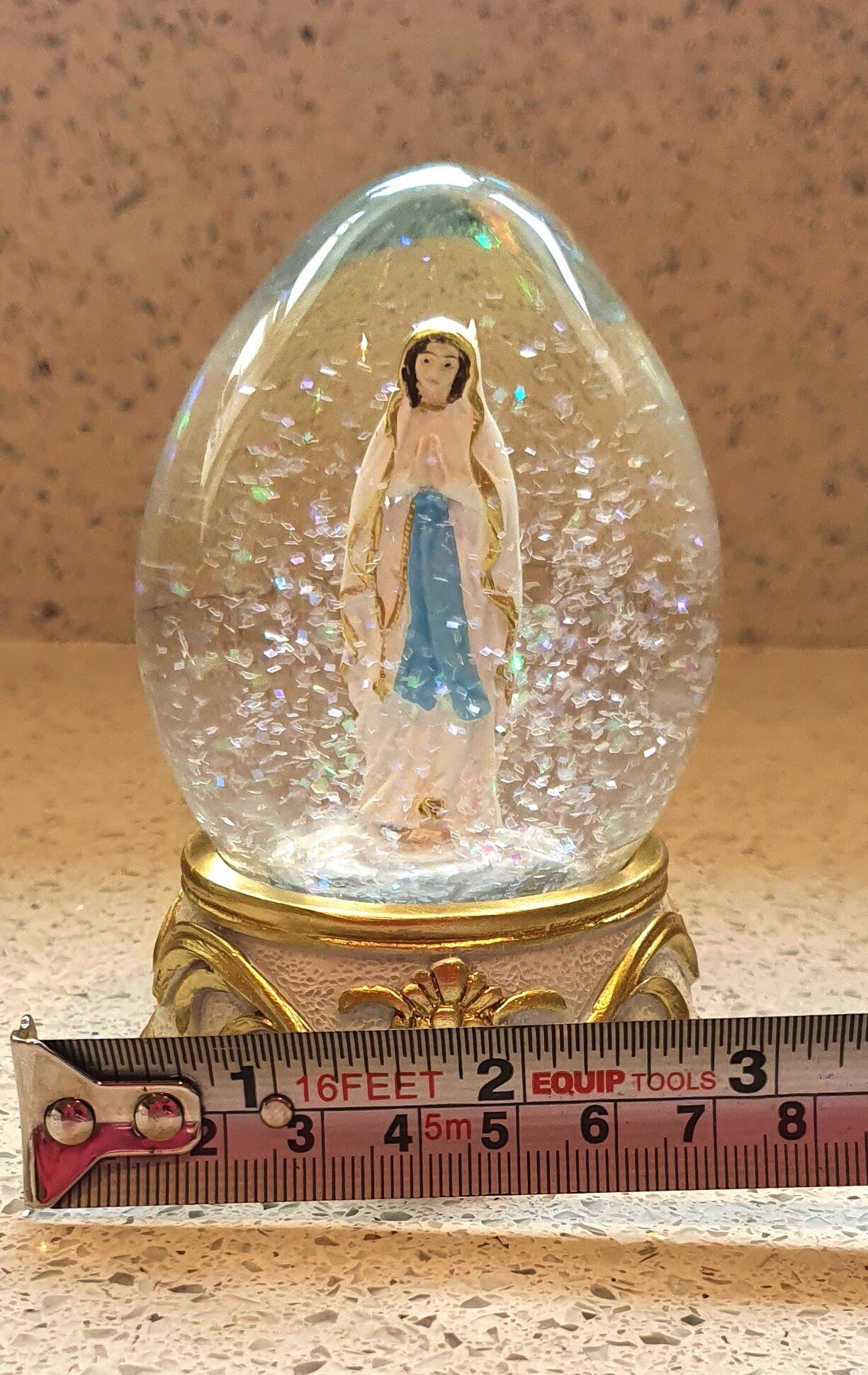 Virgin Mary Snow Globe, Snow globe, Virgin Mary Ornament, Kitch, Quirky, Catholic Ornament