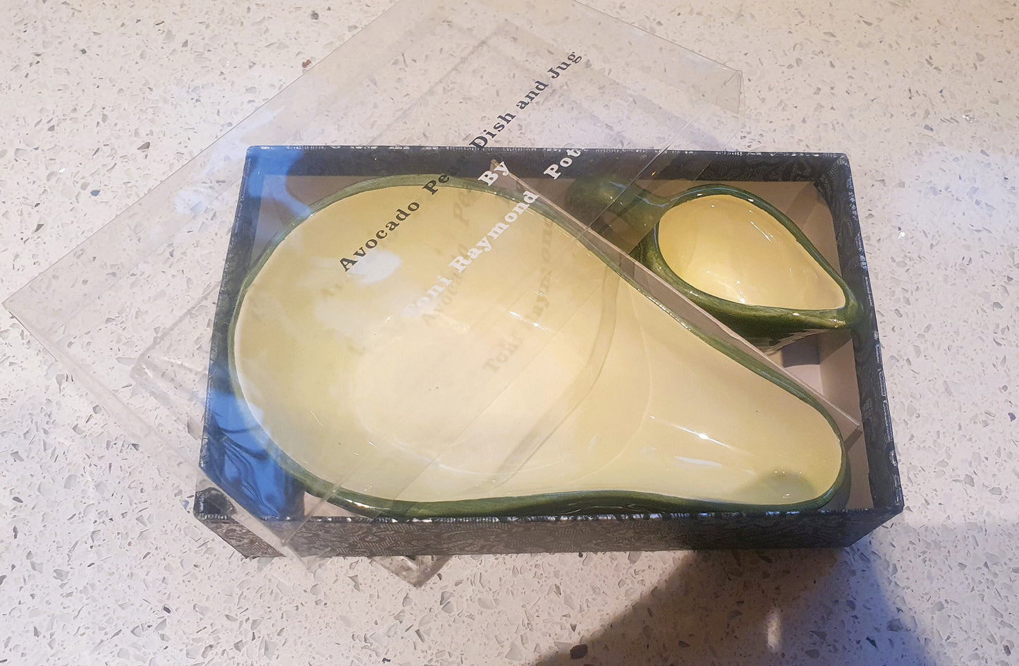 Avocado Dish, Avocado Jug, Toni Raymond, Vintage, 70s, Dip Bowl, Guacamole, Tapas, Original Packaging, Immaculate, as New. Kitsch, Quirky